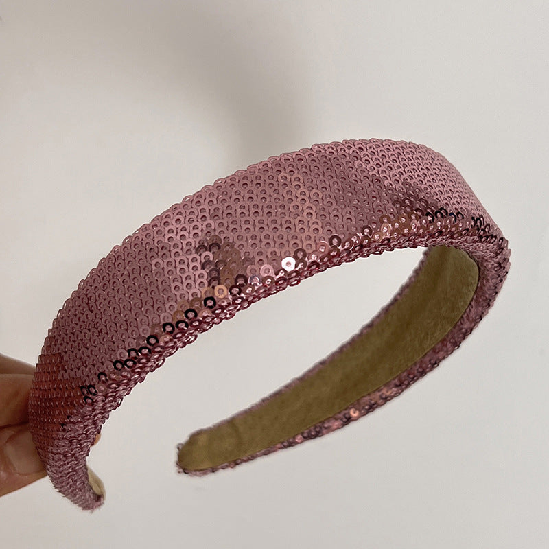 Wholesale Sequin Sponge Wide Edge Hair Clips